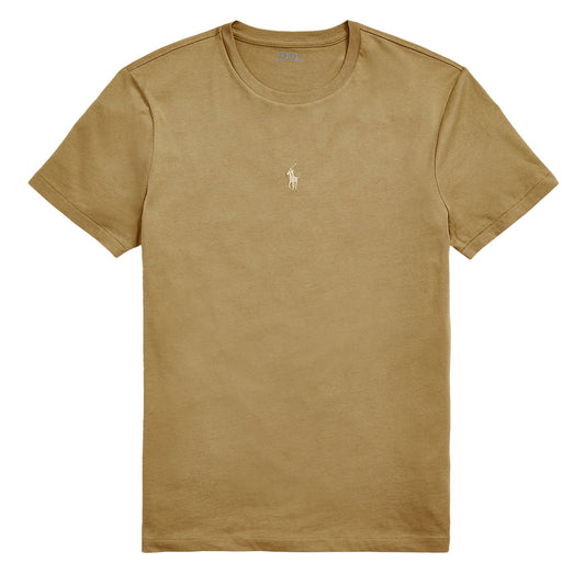 Ralph Lauren Custom Slim Fit Centre Logo T-Shirt Montana Khaki