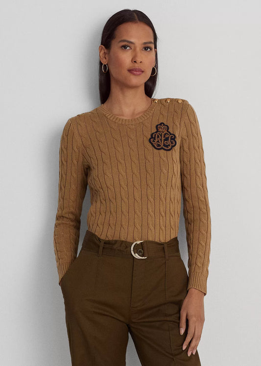 Lauren Bullion Cable-Knit Cotton Jumper