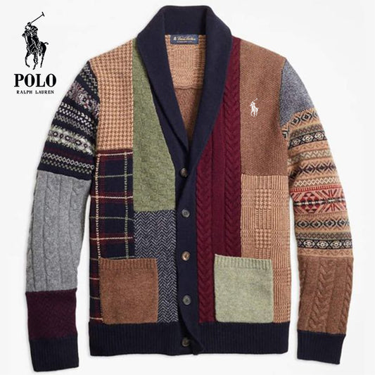 Ralph Lauren color Block Pocket Standard Vintage Men's Sweater